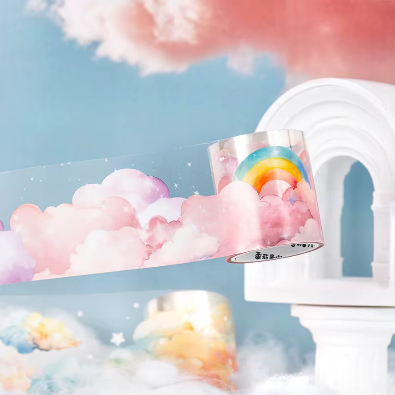 1 rouleau/4, 5x200cm de ruban décoratif Kawaii Sky Cloud