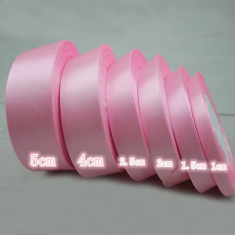 Rubans en Satin rose 6/10/15/20/25/40/50mm