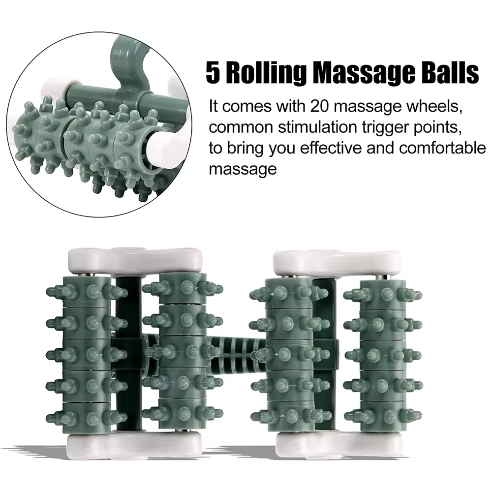 Rouleau de massage manuel pour la cellulite, outil de massage des points de pression pour la relaxation des fascias, rouleau musculaire pour les jambes, le dos, les cuisses, les fesses