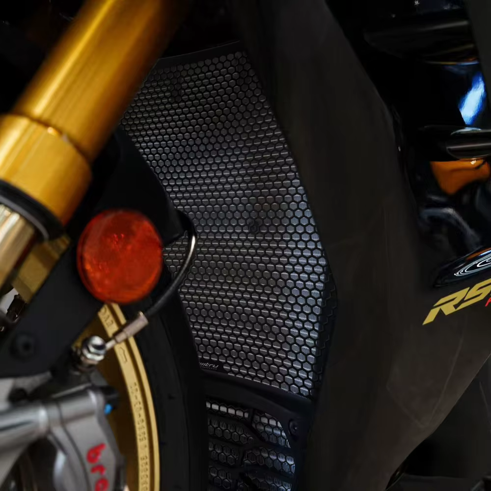Pour APrilia RSV4 2021-2024 Protection de couvercle de calandre de radiateur de moto-Protection de radiateur de vélo Durable sécurité améliorée