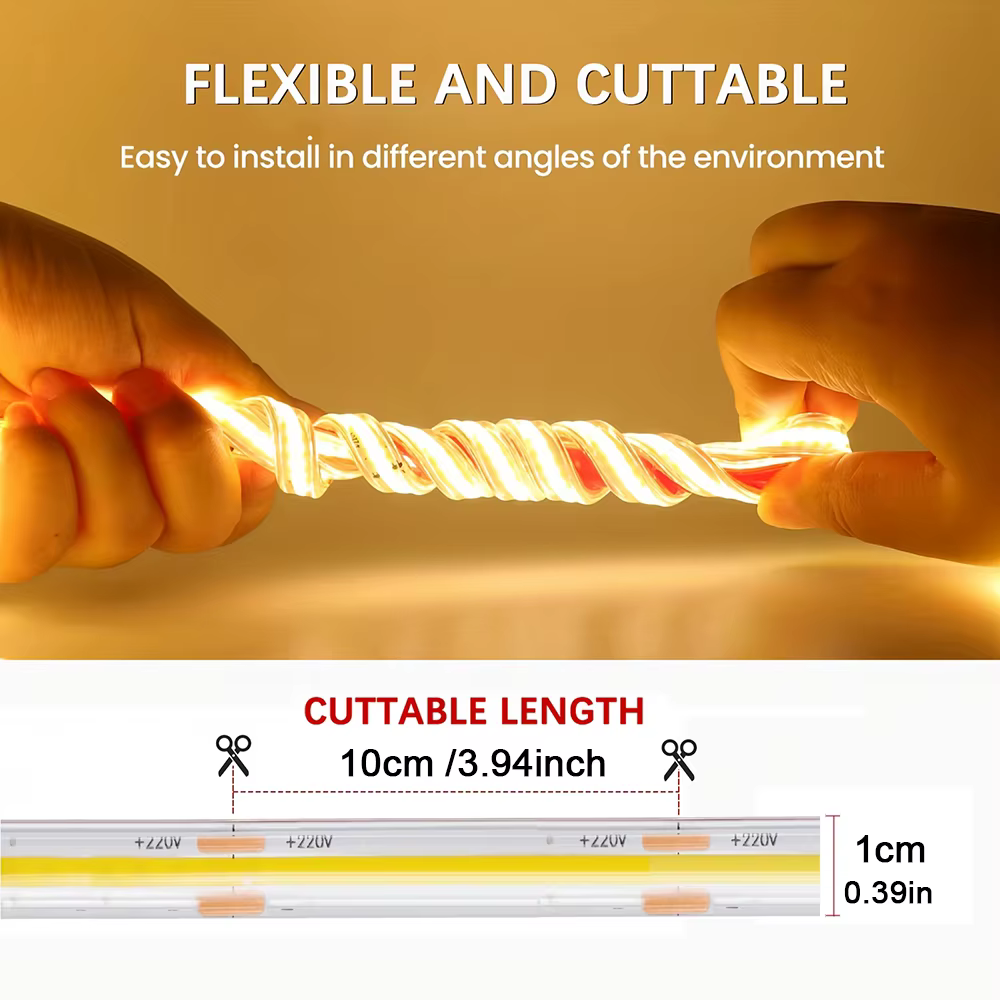 Bande LED 220V autocollante COB