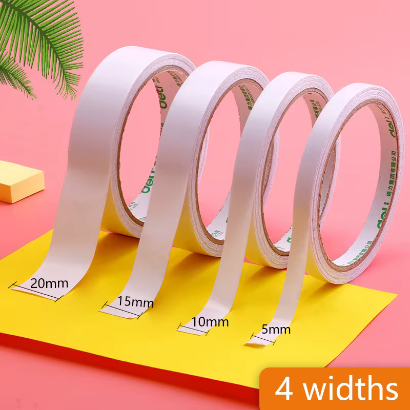 10 rouleaux de ruban adhésif fort autocollant Double face 8M Ultra-mince blanc pour l'artisanat de bureau à domicile