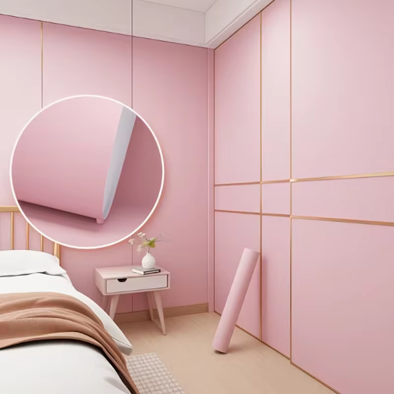 1 rouleau de papier peint auto-adhésif de couleur macaron