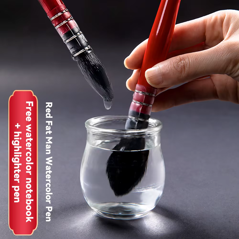 Pinceau à peinture rond, vadrouille synthétique, poils d'écureuil, stylo pour aquarelle, artiste professionnel, peinture à la main, dessin, manche en bois