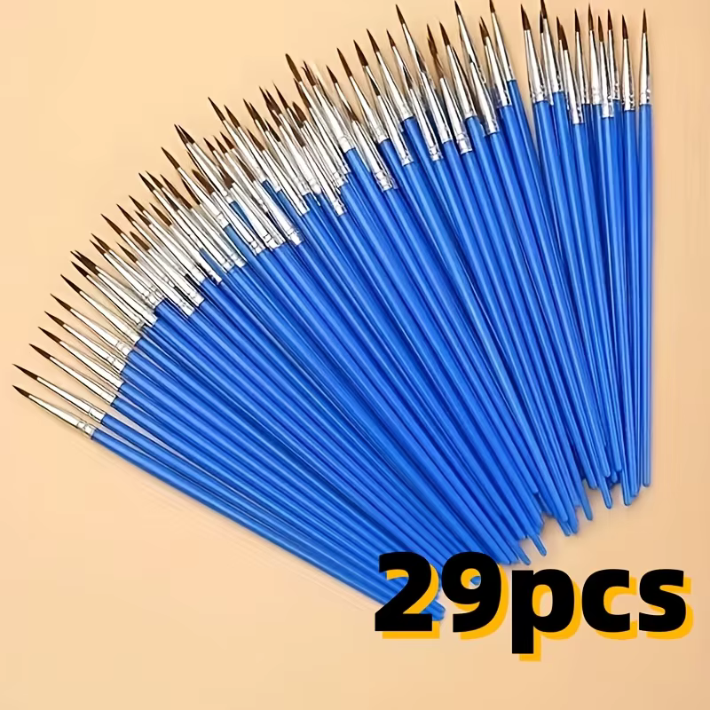 Ensemble de 29 pinceaux à peinture doux et lavables