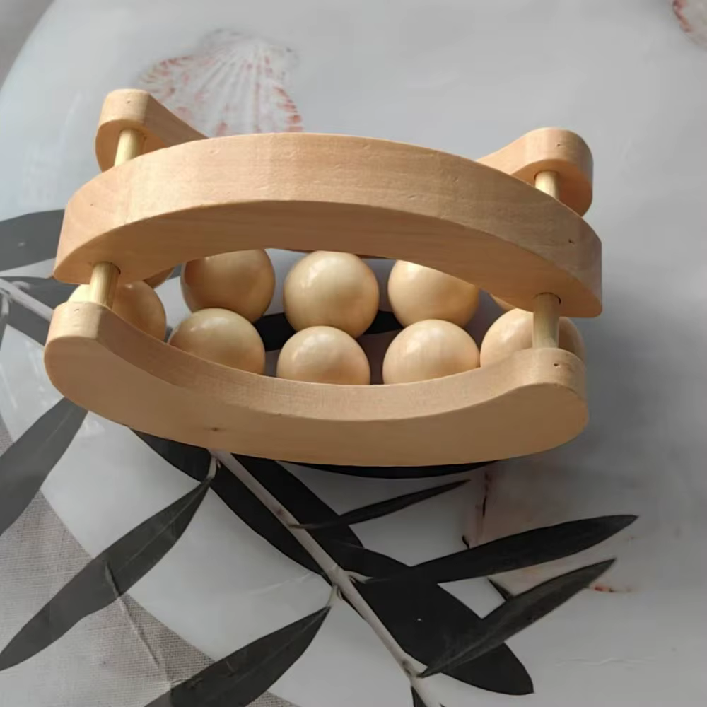 Rouleau de massage en bois naturel, outil manuel en bois, rouleau de drainage lymphatique, anti-cellulite, rouleau de massage musculaire manuel