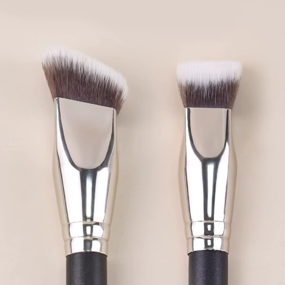 Pinceaux de maquillage professionnels inclinés pour poudre liquide, contouring, blush crème et fond de teint liquide – Outils de beauté professionnels