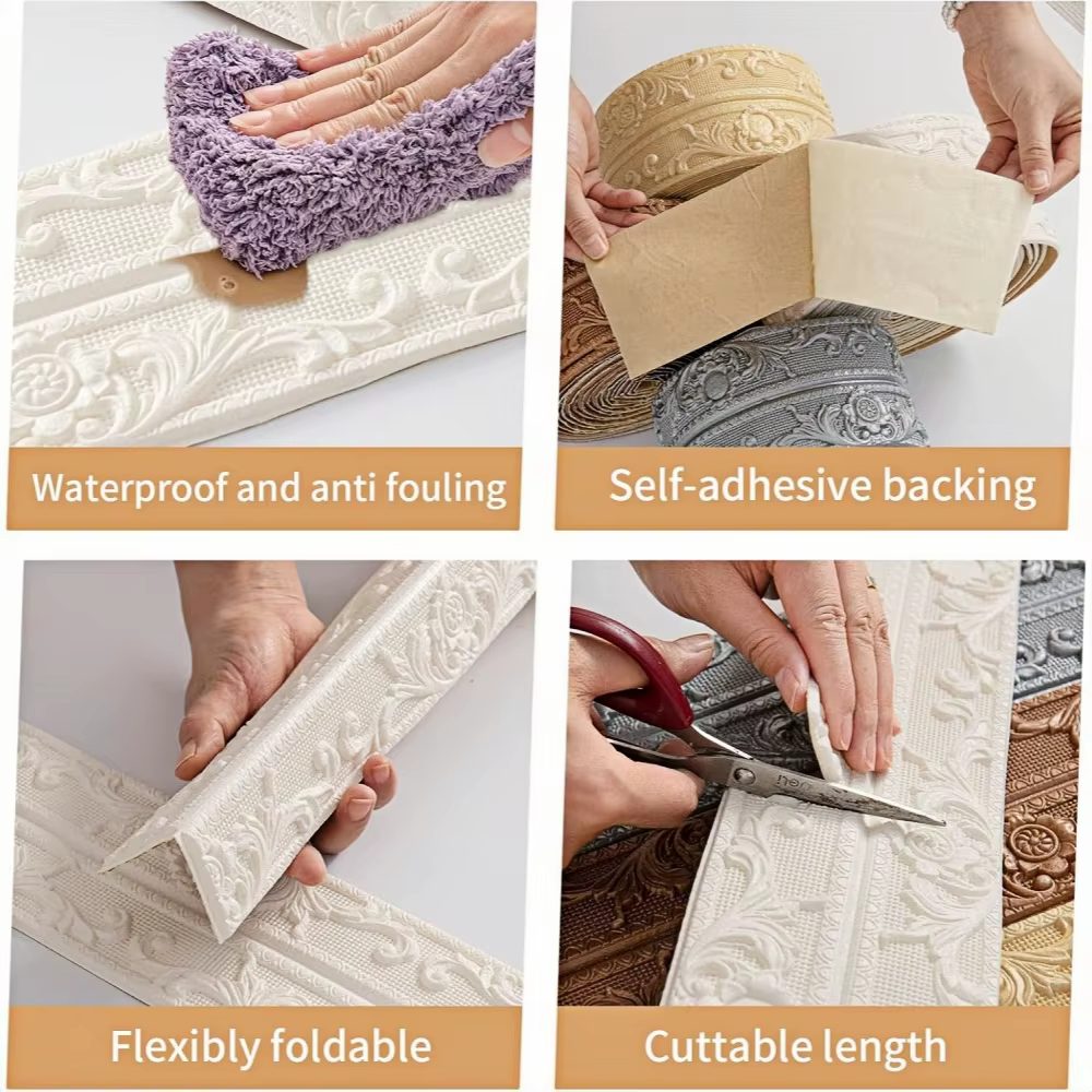 1 rouleau de bande décorative pour plafond