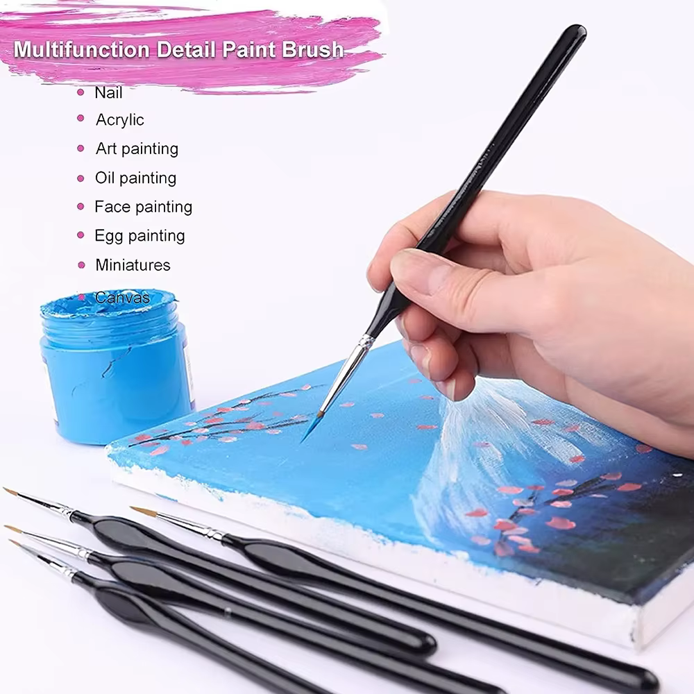 Kit de 10 pinceaux de précision pour peinture miniature