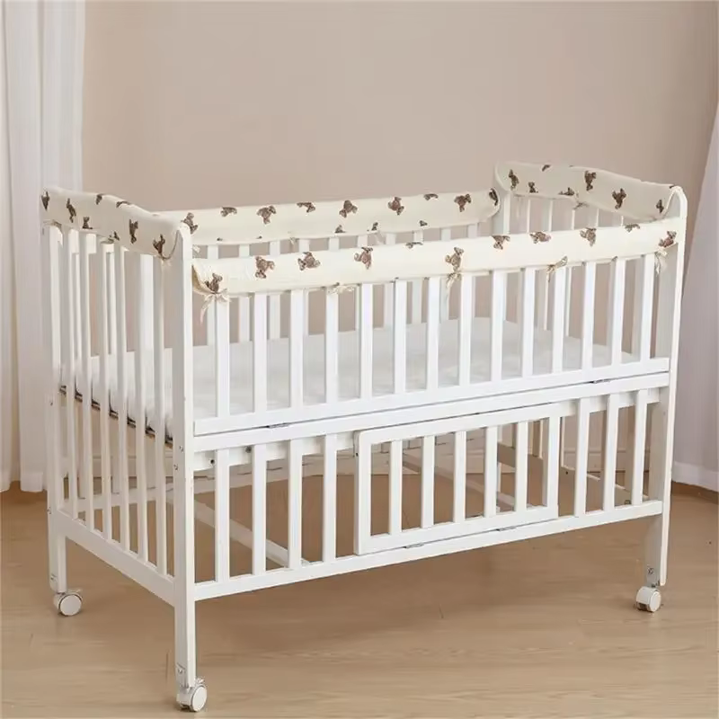 Protecteur de bord souple pour lit de bébé, ensemble de protection pour berceau de bébé, couverture enveloppée, bande Anti-Collision