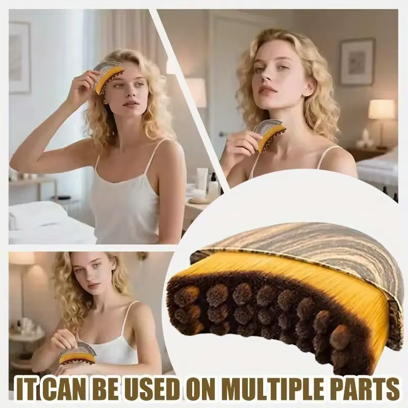 Brosse de drainage lymphatique pour le visage et le corps, outil de massage ergonomique, convient aux contours de la peau, détox et relaxation