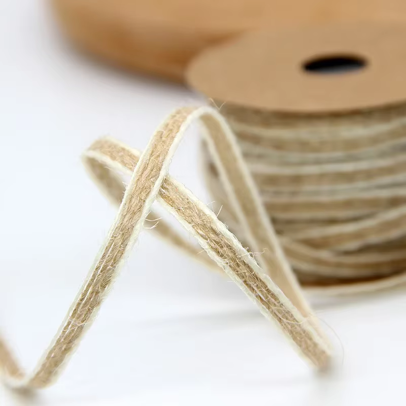 Rubans de tissage en toile de Jute naturelle