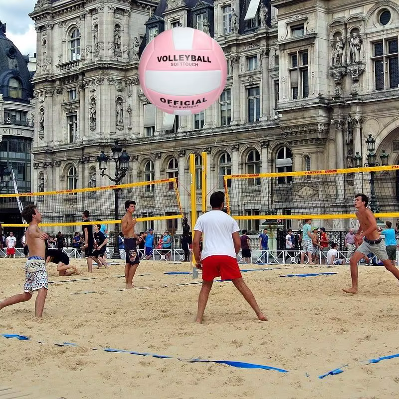 Ballon de volley-ball d'entraînement portable taille 5, toucher doux, antidérapant, durable pour la plage, la cour, l'intérieur, l'extérieur, les sports de compétition pour les jeunes