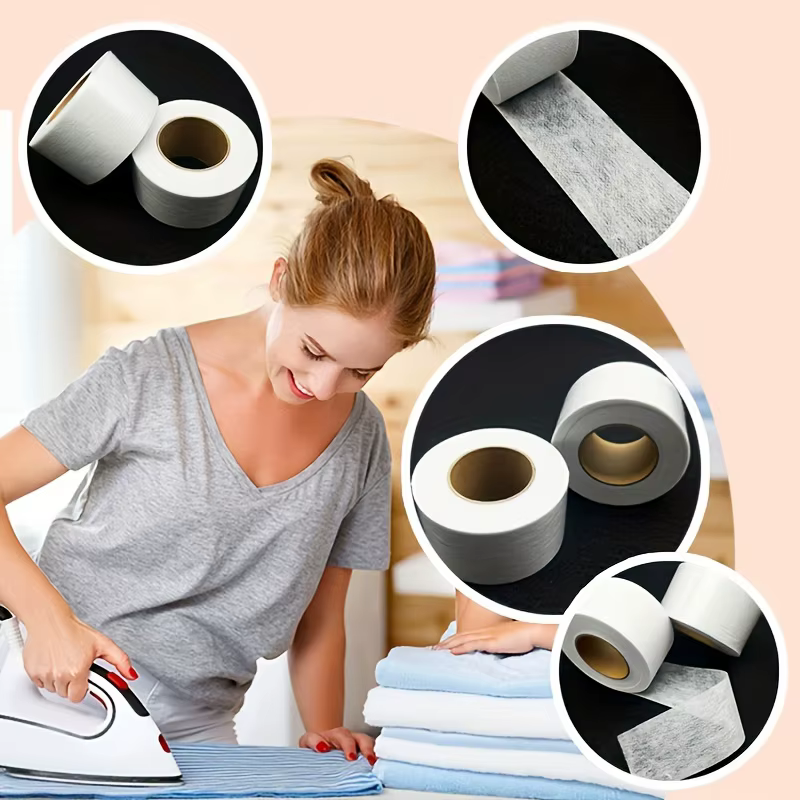 2 rouleaux de 40 yards de tissu non tissé thermocollant de poids moyen