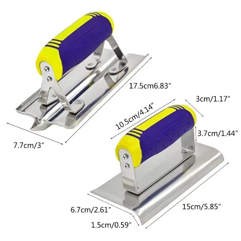 2 pièces Truelle de plâtrage en acier inoxydable