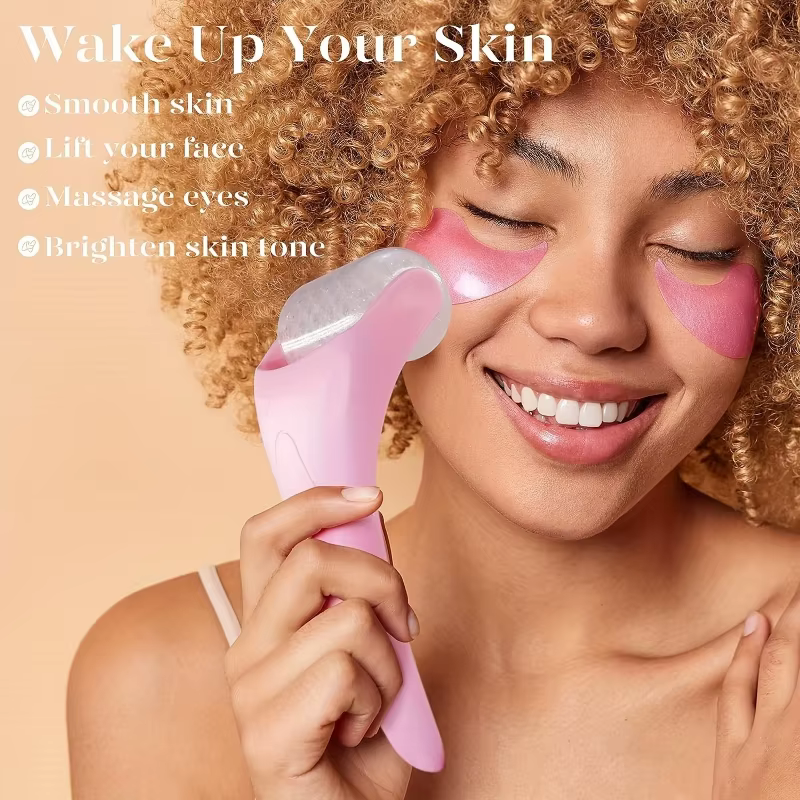 Grand rouleau de glace/masseur outil de beauté de refroidissement du visage, rouleau de glace pour le visage et les yeux, Athome Spa, Routine de soins de la peau, masseur portatif
