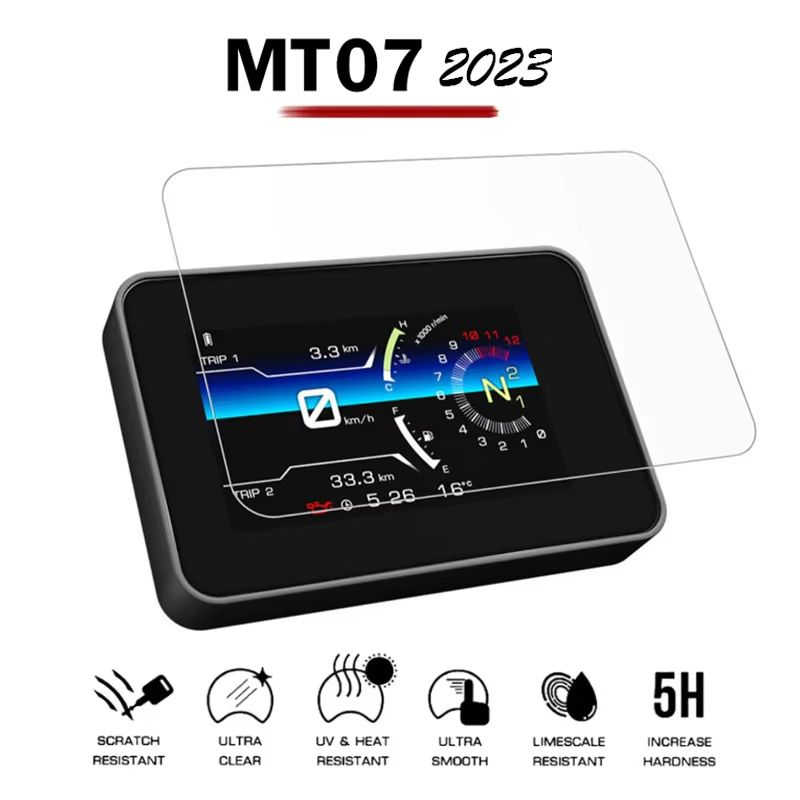 Protecteur d'écran pour tableau de bord, Protection contre les rayures, MT07, adapté à YAMAHA MT 07 MT-07, 2023, accessoires de moto, 2023