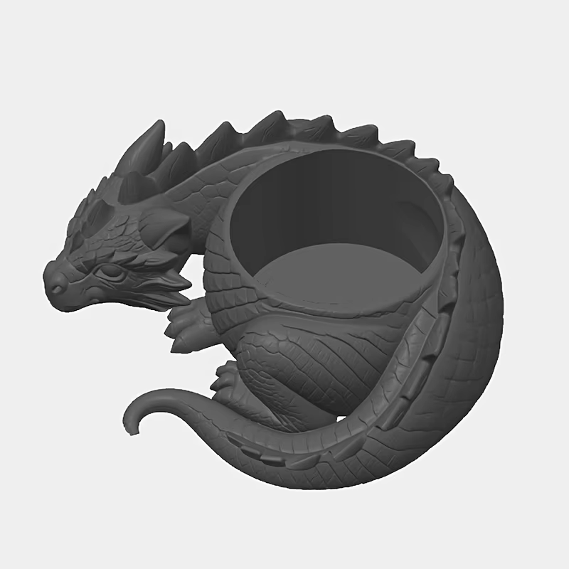 Pot de fleurs protecteur en forme de dragon rêveux, pot de fleurs créatif pour plantes succulentes, accessoire décoratif de bureau