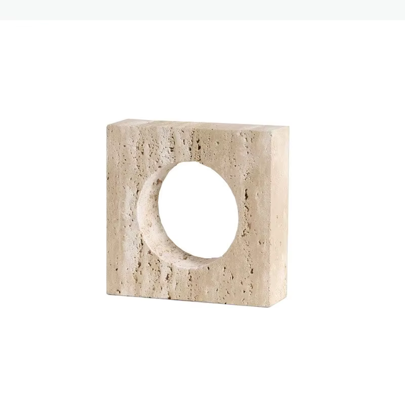 Ornements géométriques en pierre naturelle, artisanat moderne, décoration de bureau, œuvre d'art créative en forme d'arche, statue en pierre, décoration esthétique de la pièce
