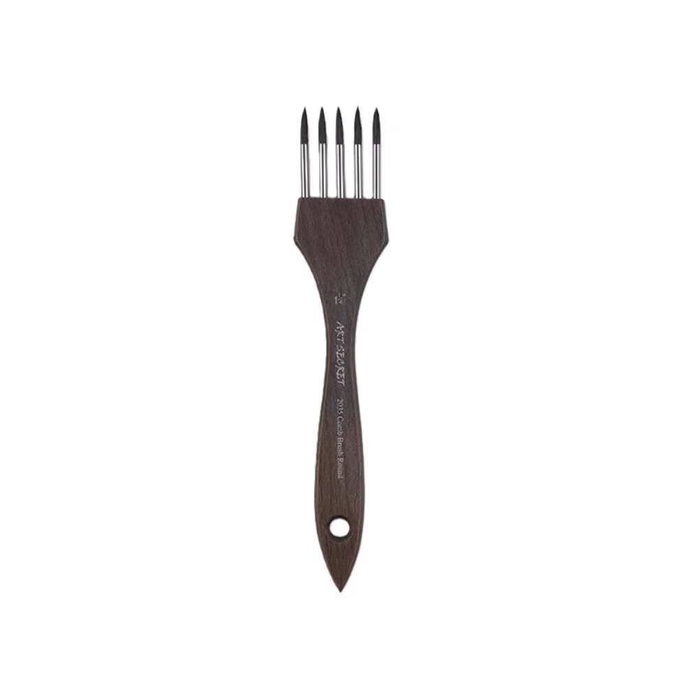Pinceau de peinture à pointe pointue/plat à dents multiples