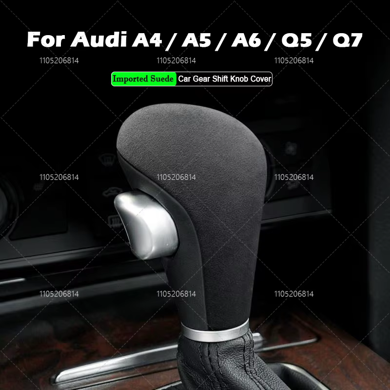 Pour Audi A4 A5 A6 Q5 Q7 2004-2015, protection de levier de vitesses en daim, housse de levier de vitesses, accessoires intérieurs de voiture