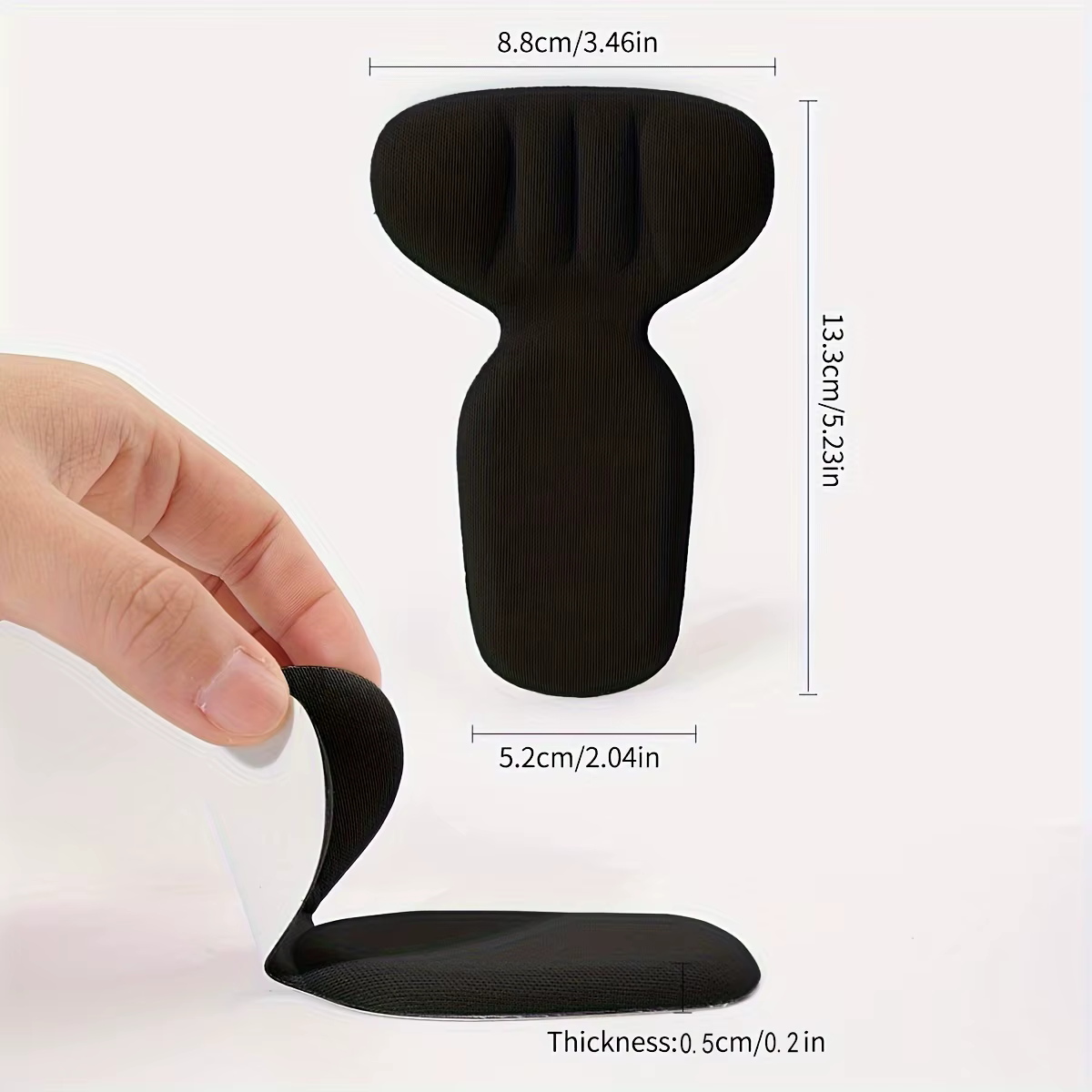 Coussinet de talon et bonnet de talon en mousse épaisse en forme de T à double couche – Doux, respirant, antidérapant, durable, confortable à porter dans les talons hauts