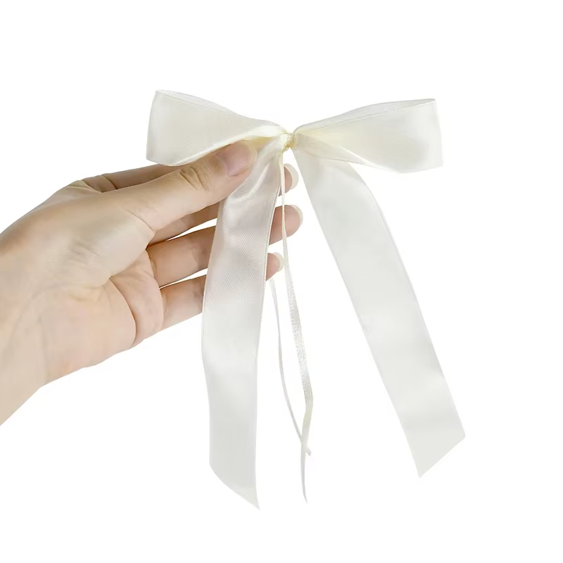 25/50 pièces Nœuds en ruban blanc pour voiture de mariage, nœuds décoratifs DIY pour emballage cadeau, décoration romantique pour mariage, anniversaire, chaise et fêtes