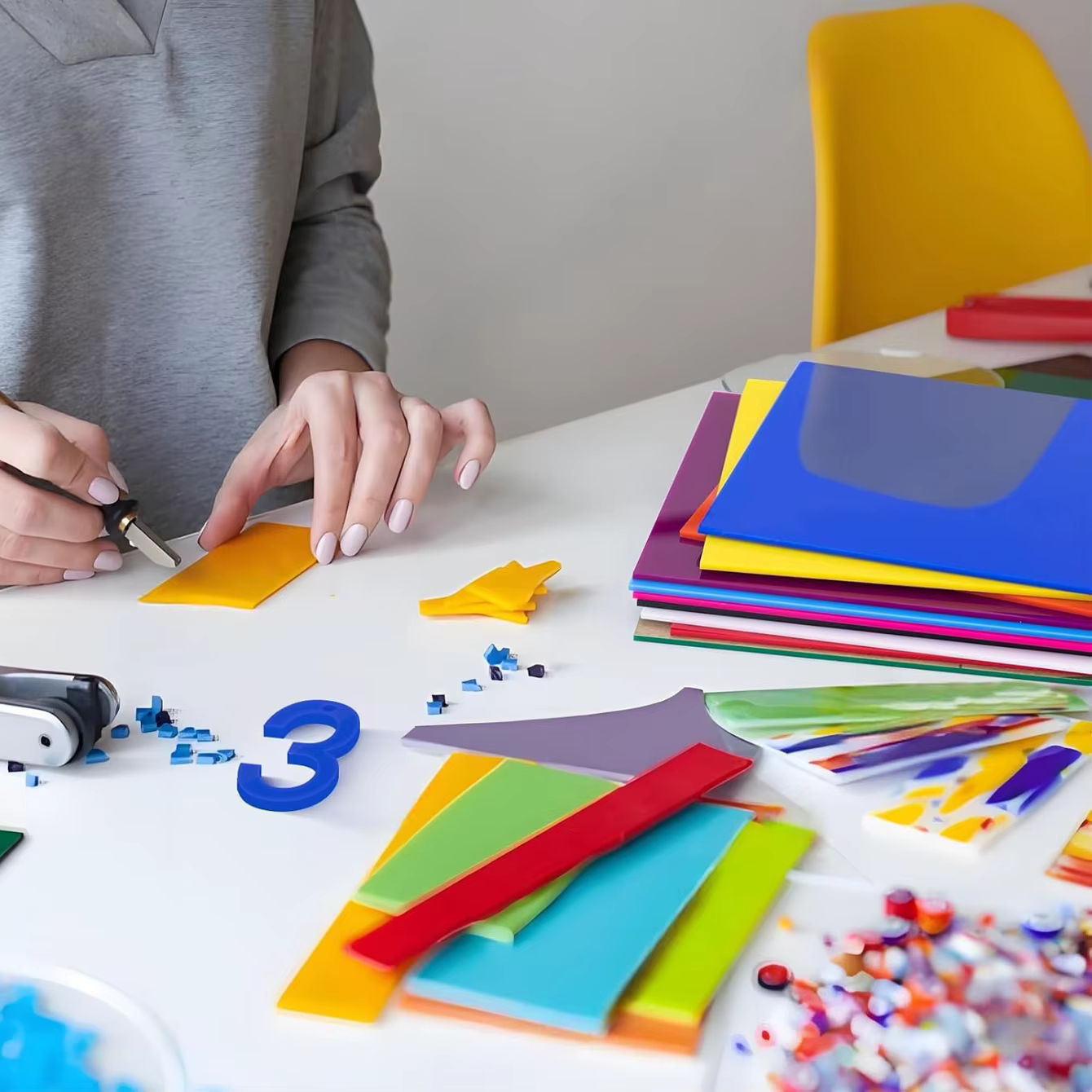 Ensemble de 10 panneaux en acrylique – idéal pour les projets de bricolage