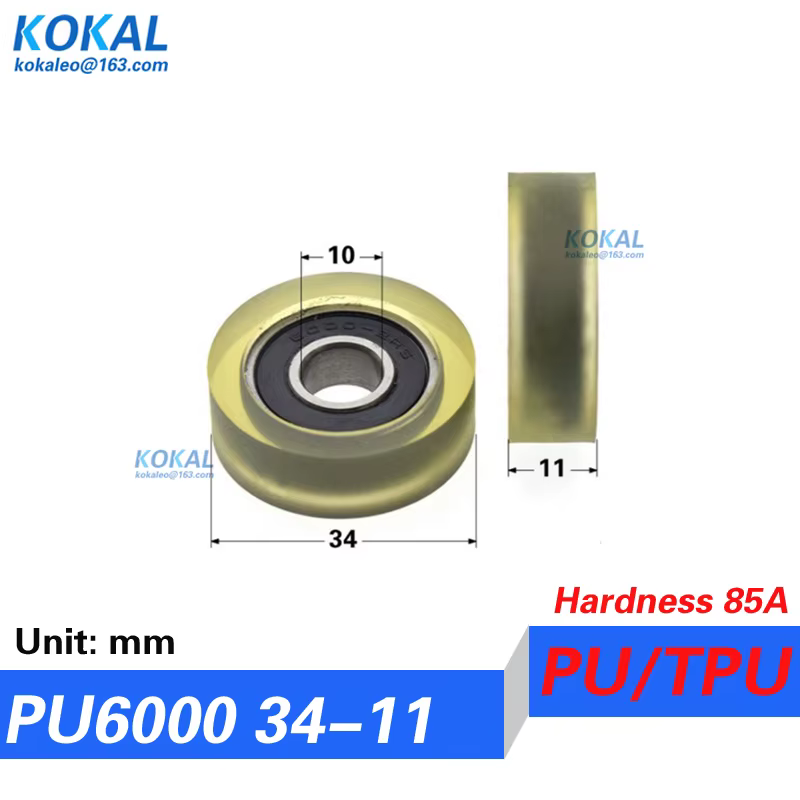 [PUd10] 4/10 pièces TPU 6200RS 6000RS roulement rouleau roue ID 10mm guide porte coulissante plaque type PU poulie
