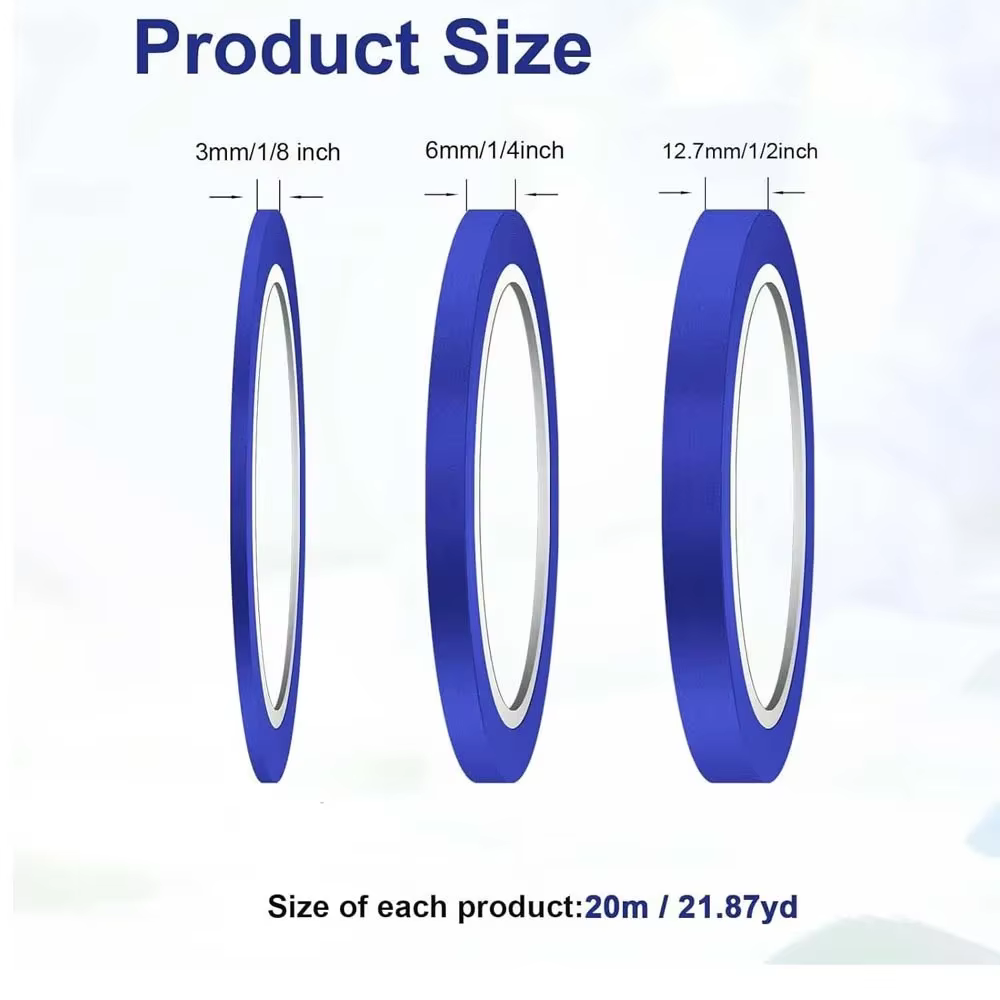 3 rouleaux de ruban bleu