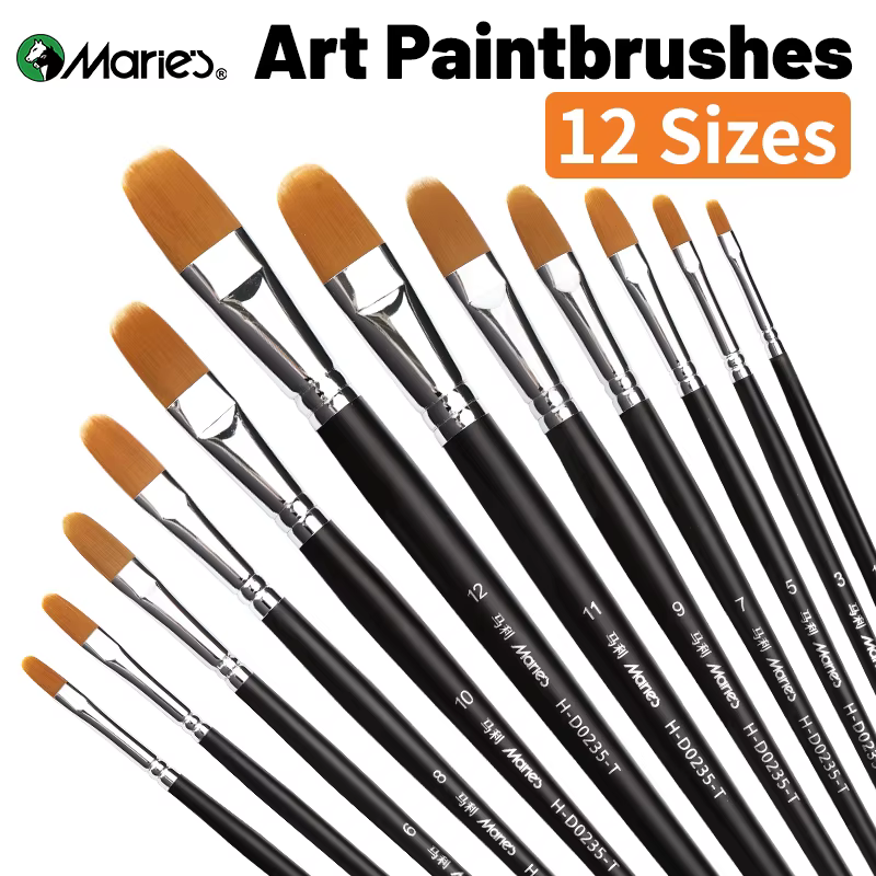 Pinceaux à peinture en fibre de Marie