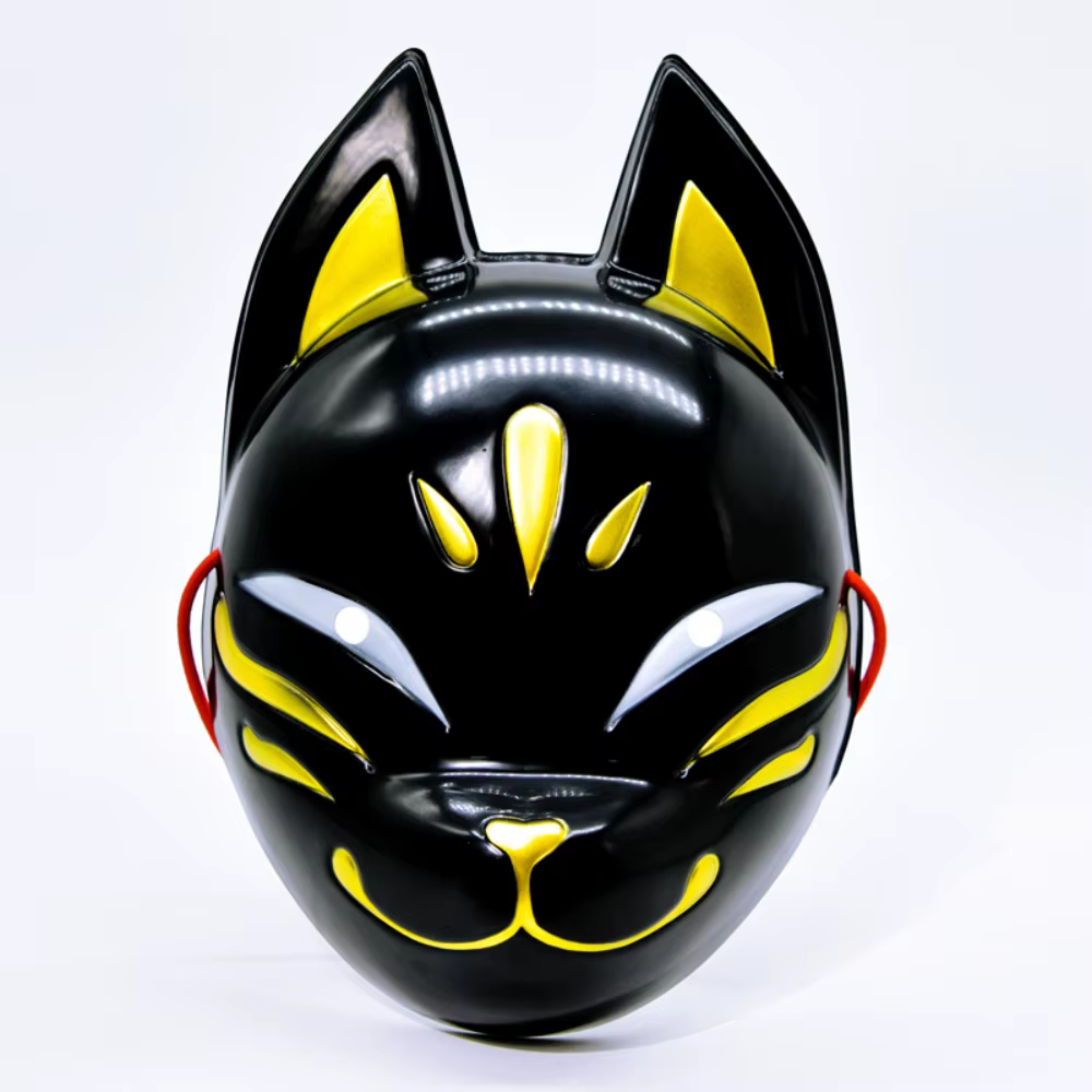 Masque facial de renard léger, couverture faciale d'animal de Cosplay, accessoire pour cheveux, Costume de mascarade, couverture faciale pour accessoires de fête d'halloween