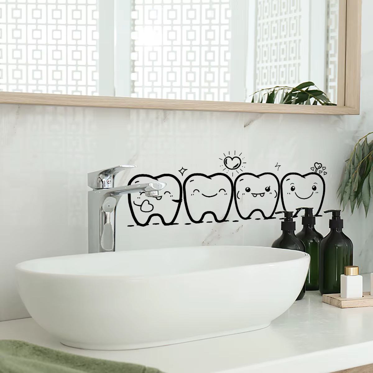 Autocollant mural d'art moderne en PVC imperméable