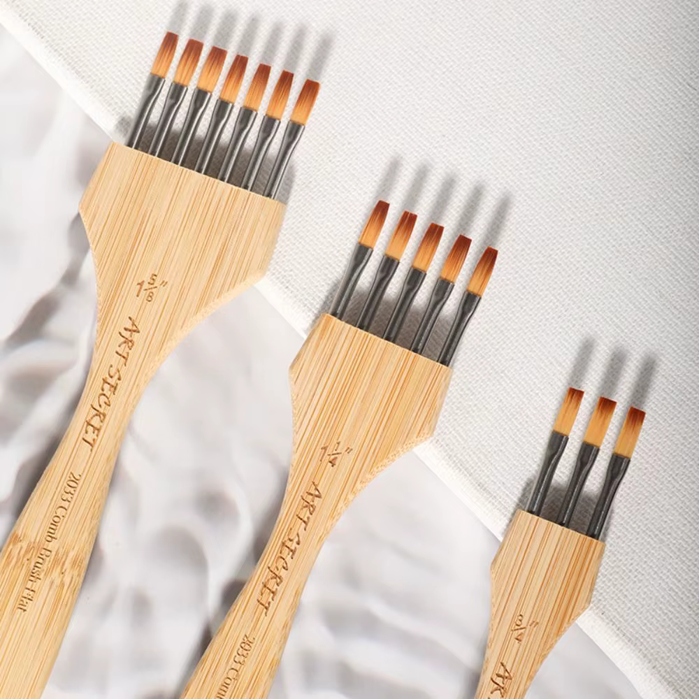 Pinceau de peinture multi-dents rond/plat