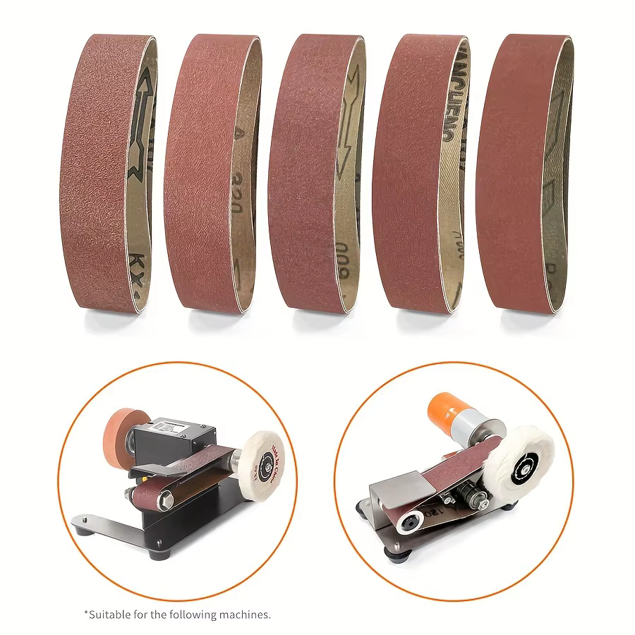 10 pièces de bandes abrasives 30 x 330 mm - Grains 60/80/120/240/400 - Pour ponçage
