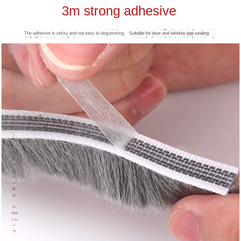 Bande de brosse auto-adhésive coupe-vent