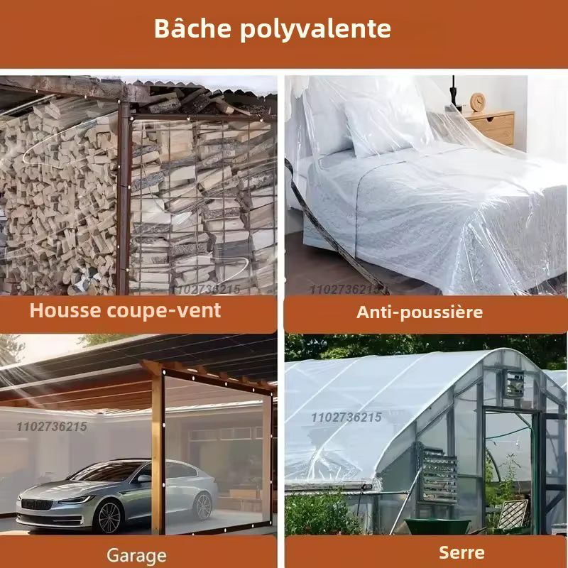 Bâche transparente épaisse imperméable