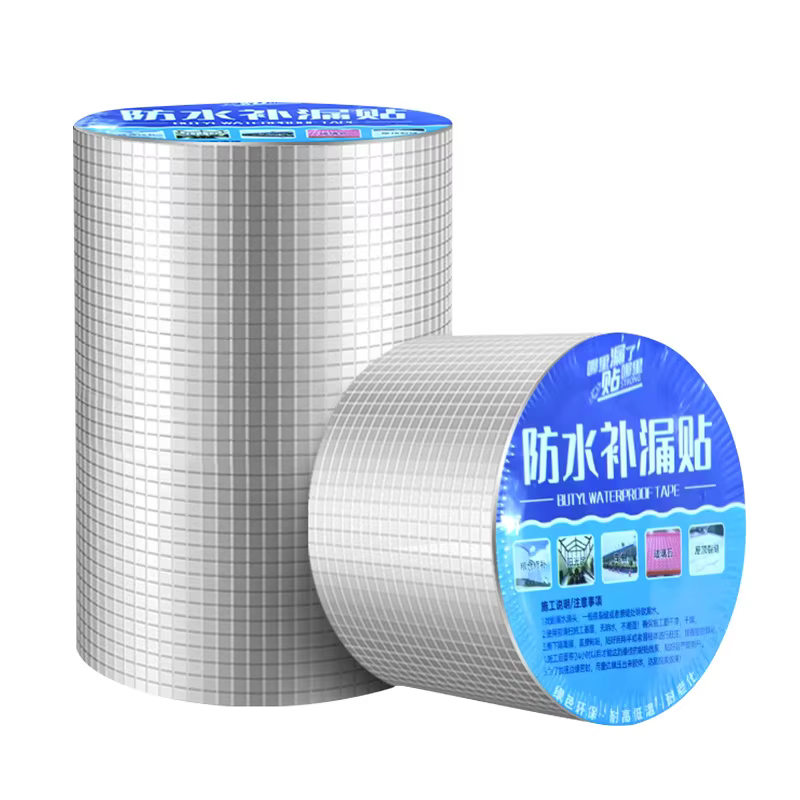 1 pièce Ruban Butyle Auto-adhésif en Feuille d'Aluminium pour Réparation de Fuites de Toiture