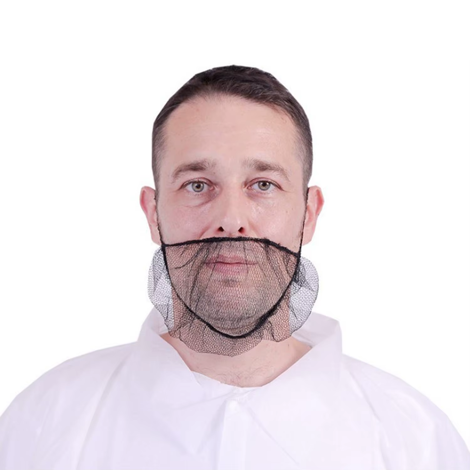 Filets de protection de barbe de poulet pour hommes, 100 pièces, protège-barbe respirants, nylon élastique, boucle unique, bandana facial, outil de coiffage