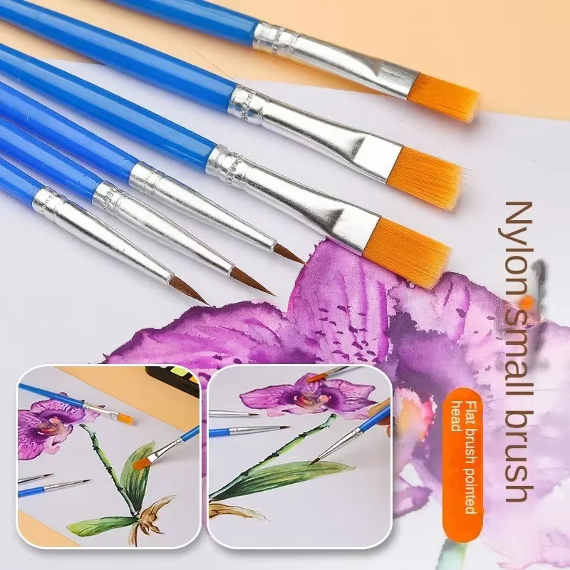 Ensemble de pinceaux acryliques avec huile d'interconnexion artisanale