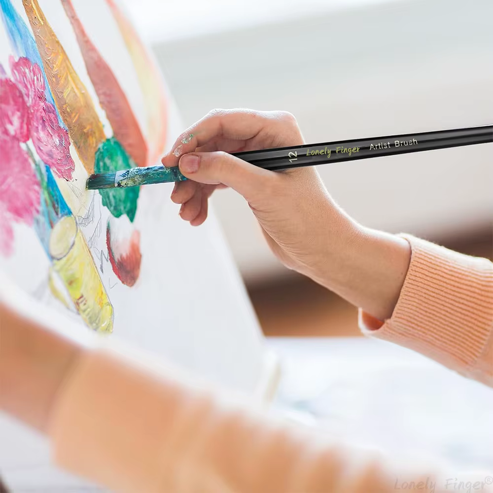 12 pièces pinceaux pour peinture acrylique