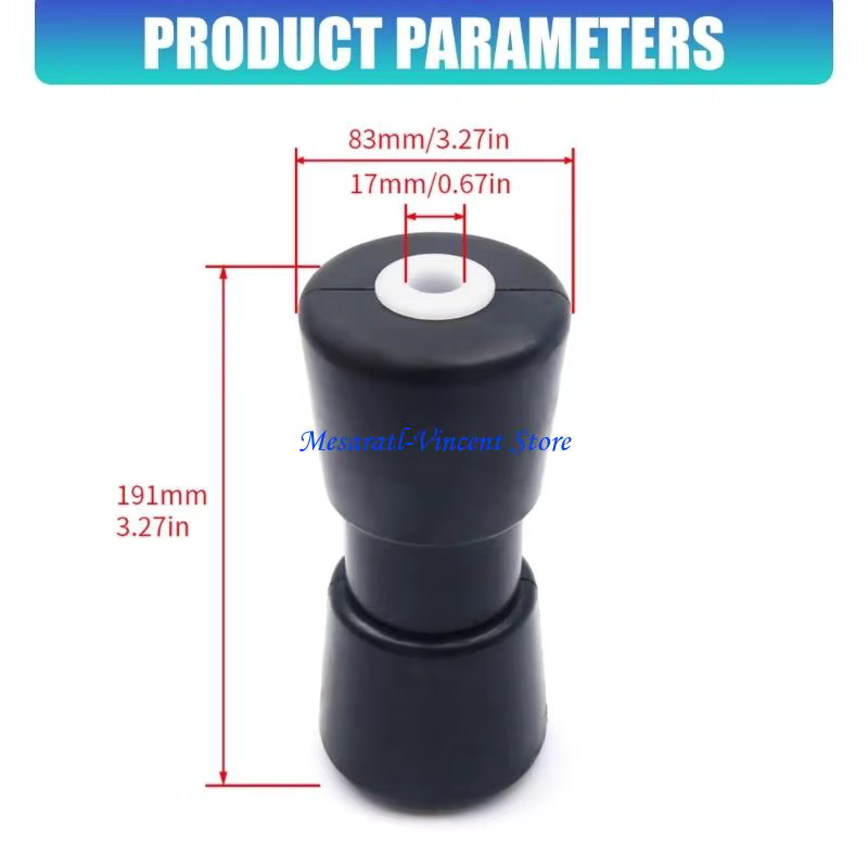 A70F – ensemble rouleaux remorque bateau 8 pouces, outil roulement bleu pour stabilité du remorquage bateau