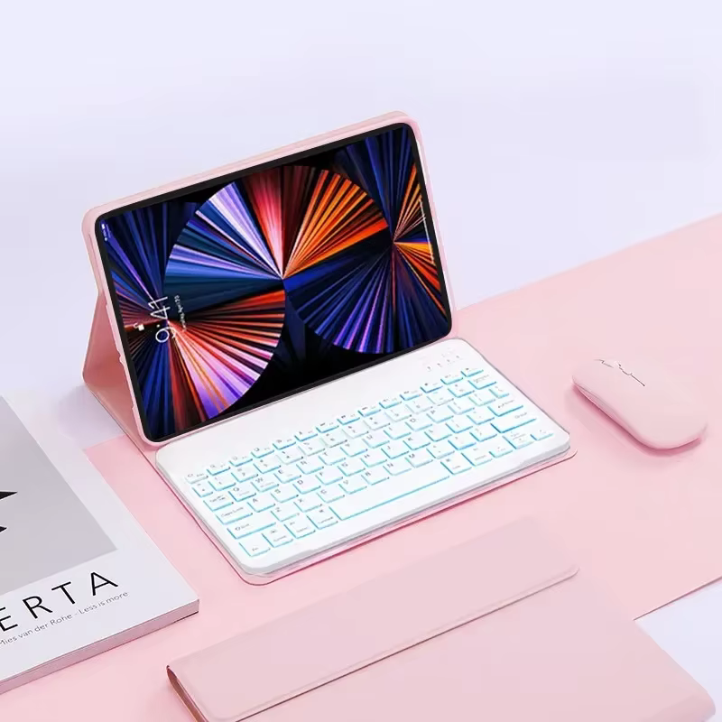 Étui de protection pour clavier de tablette, couverture de clavier rétroéclairée pour Microsoft Surface Pro 4 Pro 5 Pro 6 Pro 7/Pro 7 + 12.3 pouces Funda