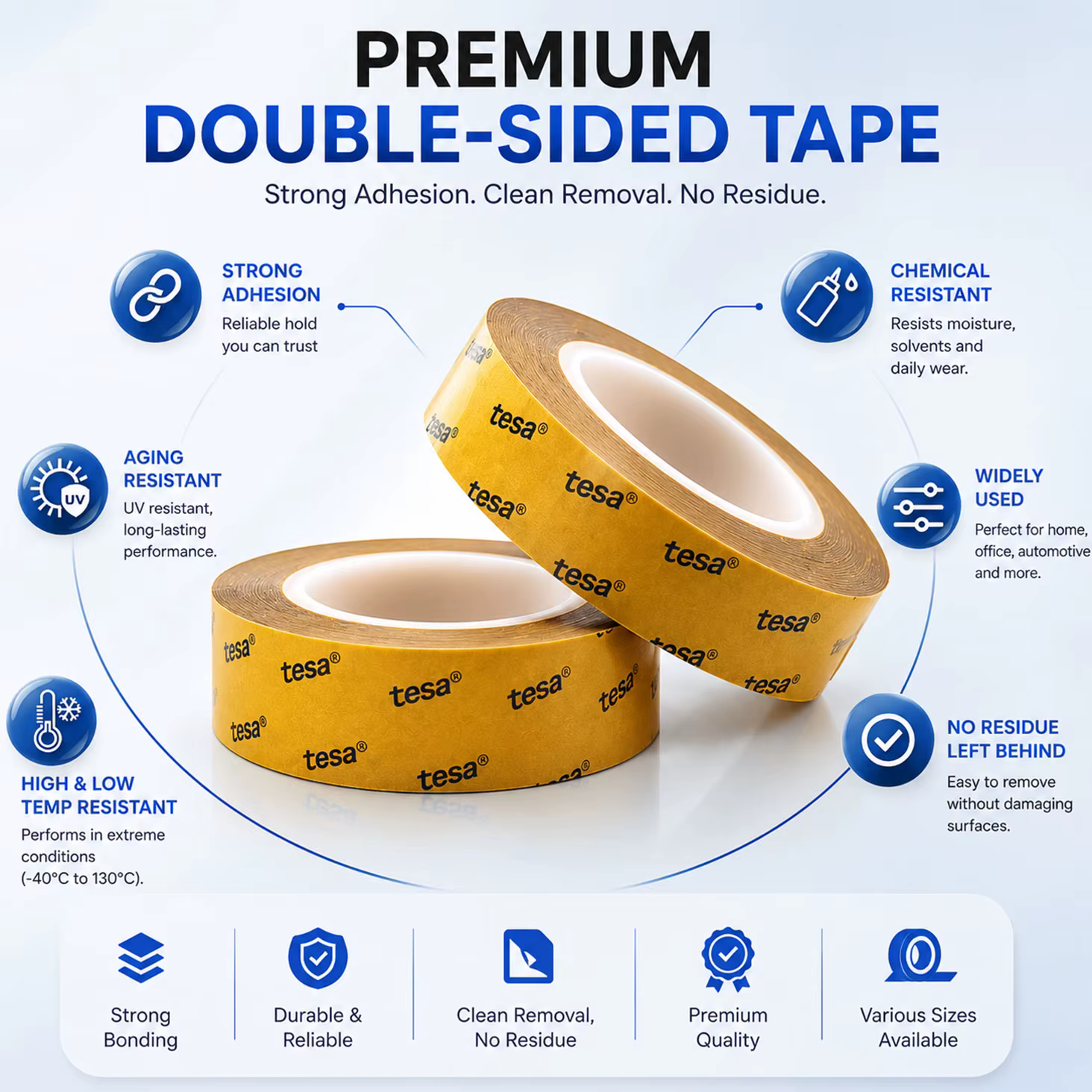 Ruban adhésif double face Tesa 51966 en PET