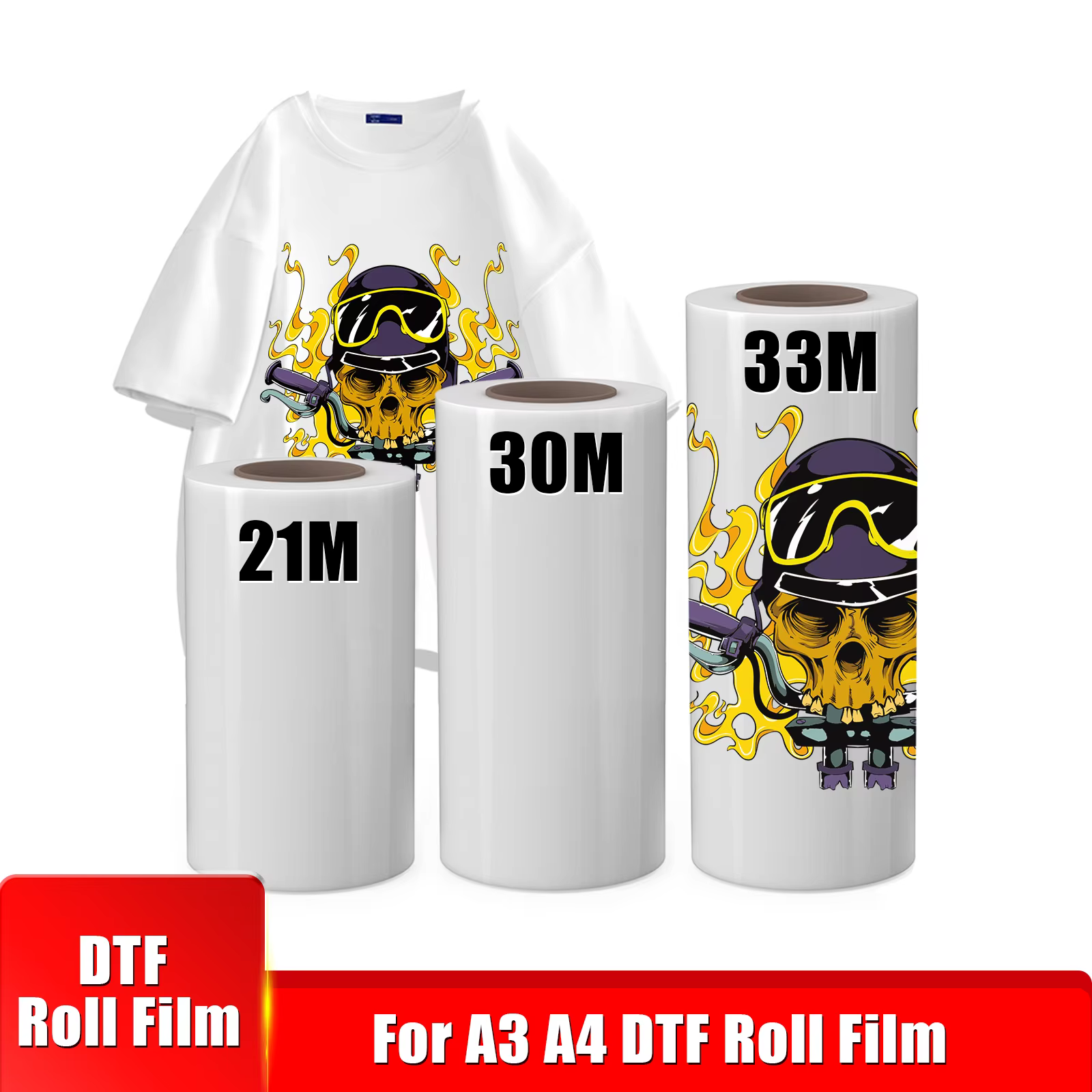 Rouleau de Film PET A3 A4 DTF 21CM 30CM 33CM