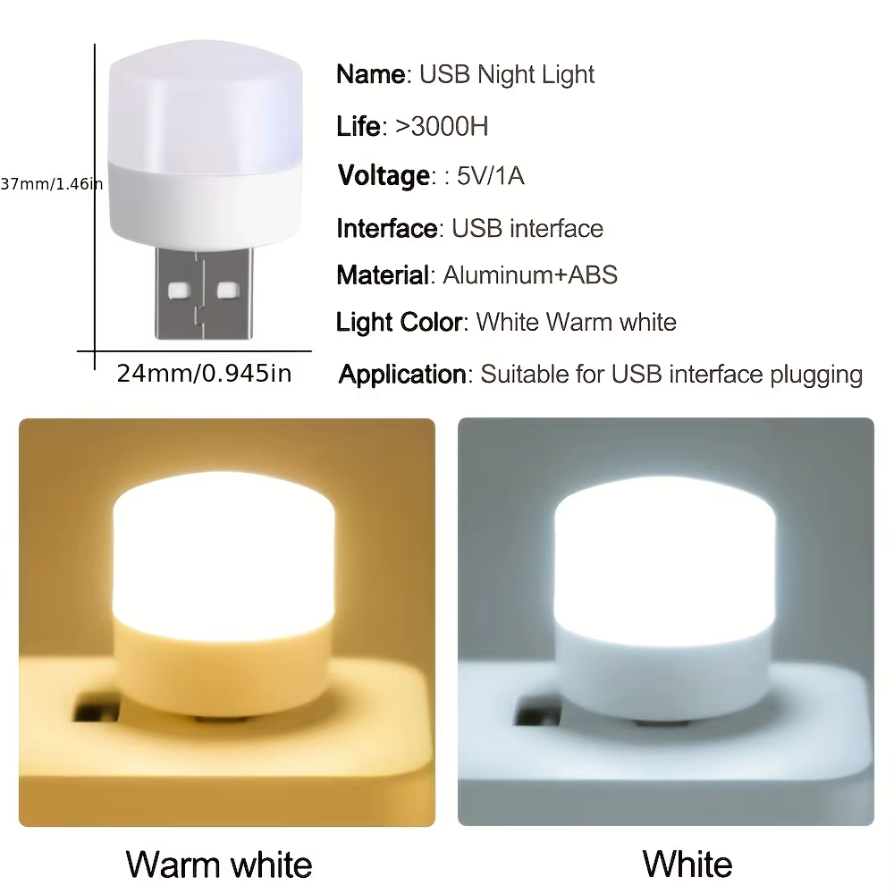 Lumière USB 5V 1W lampe à LED USB Protection des yeux lampe de lecture ordinateur lampe de lecture puissance Mobile charge livre lampes veilleuse