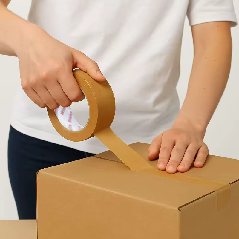 Ruban de masquage auto-adhésif en papier Kraft inscriptible