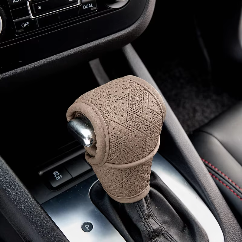 Housse de protection de levier de vitesse en cuir artificiel pour automobile, housse de levier de vitesse de luxe pour voiture, accessoires intérieurs de voiture