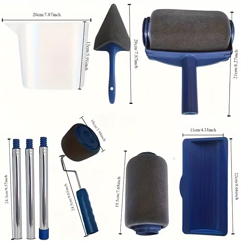 Rouleau de peinture multifonctionnel et poignée de brosse d'angle