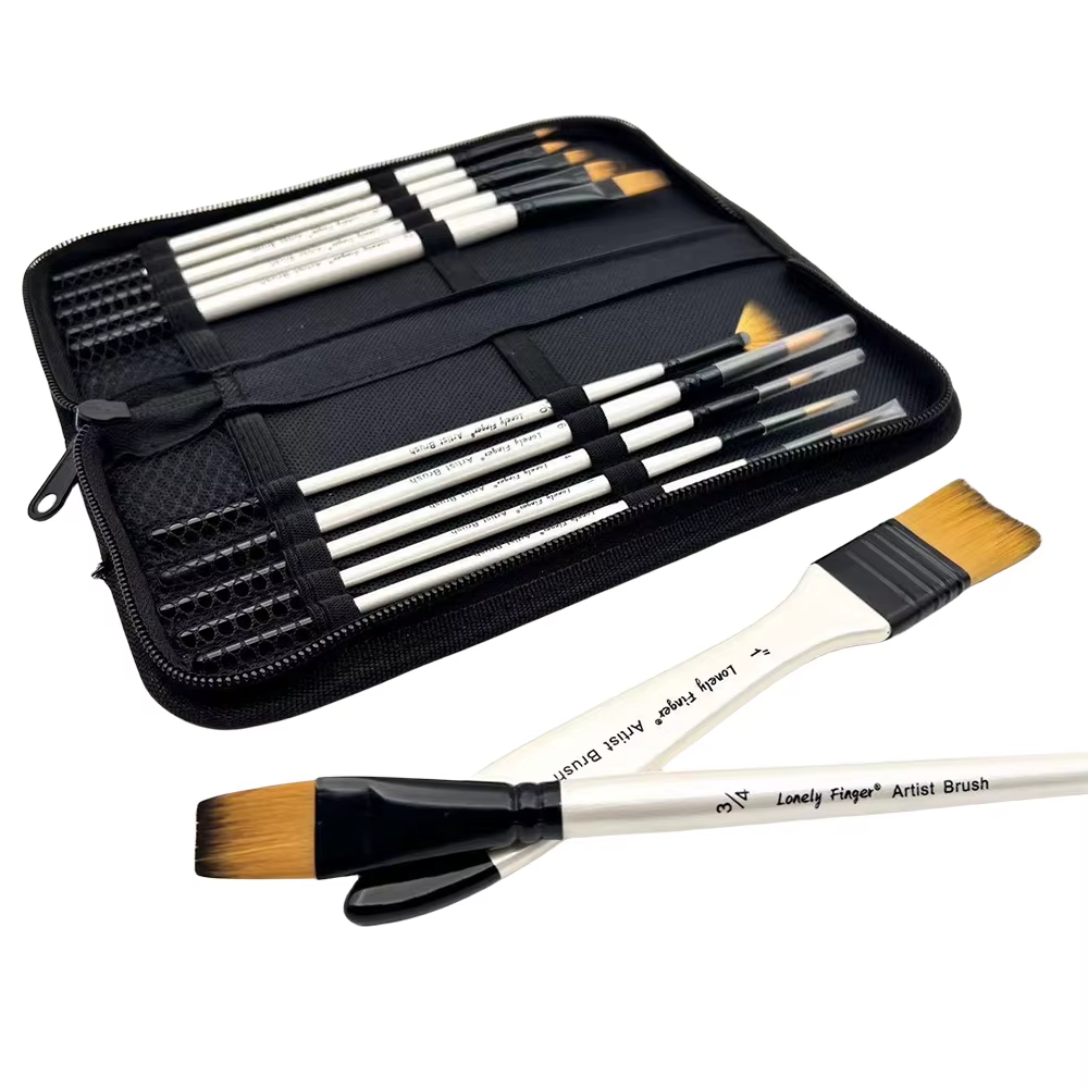 Kit de pinceaux à peinture avec sac de transport